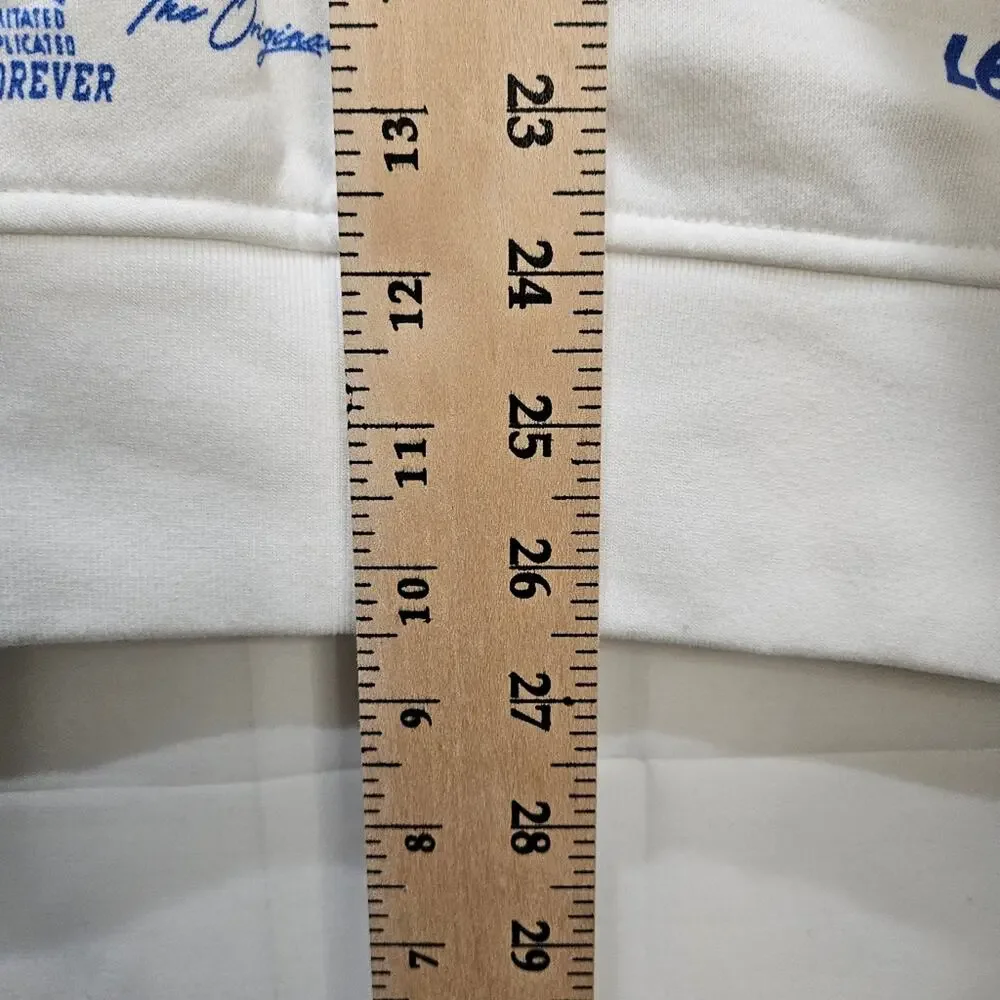 Levi's Men's Relaxed AOP White and Blue Logo Hoodie Full Zip Small